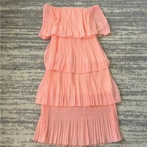 Women's Off The Shoulder Ruffle Summer Chiffon Long Dress